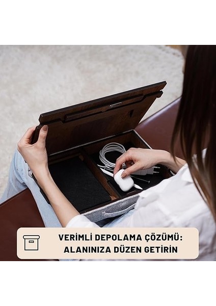 Wood - LS051 Minderli Eğim Ayarlanabilir Mousepadli Laptop Sehpası indirimleri