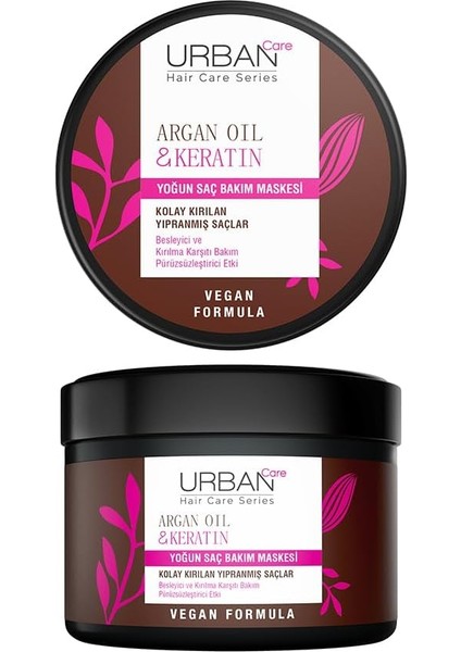 Care Argan Yağı & Keratin Kolay Kırılan Saçlara Özel Yoğun Saç Bakım Maskesi 230 Ml- Vegan