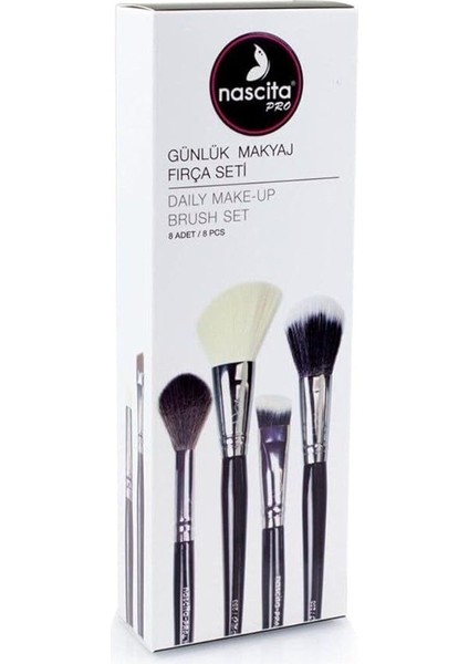 Pro Günlük Makyaj Fırça Seti 8'li