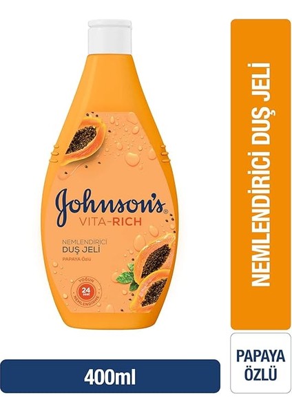& Johnson Vita-Rich Papaya Özlü Nemlendirici Duş Jeli 400 ml fiyatları