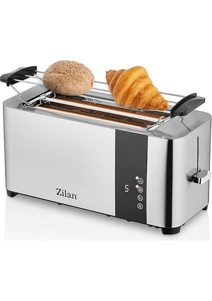 ZLN6234 Dijital Ekmek Kızartma Makinesi | 4 Dilim Kapasite | 7 Kademeli Isı Ayarı | LED Ekran | Yeniden Isıtma ve Buz Çözme Fonksiyonları | 1400W