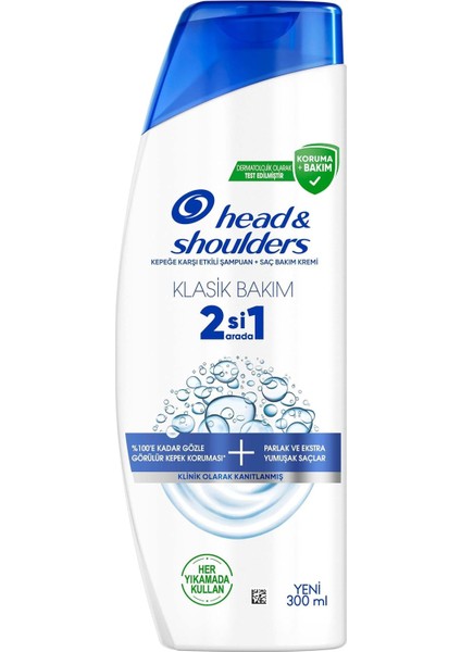 & Shoulders Klasik Bakım 2'si 1 Arada Kepeğe Karşı Etkili Şampuan 300ML