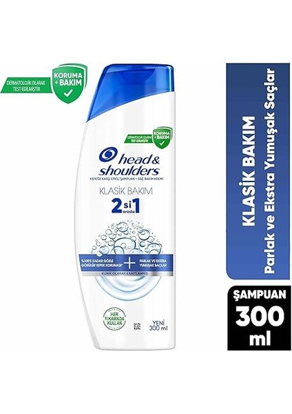 & Shoulders Klasik Bakım 2'si 1 Arada Kepeğe Karşı Etkili Şampuan 300ML fiyatları
