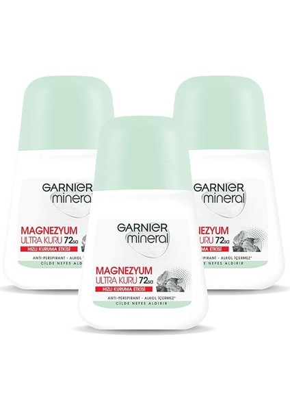 3'lü Mineral Magnezyum Ultra Kuru Roll-On Deodorant Seti
