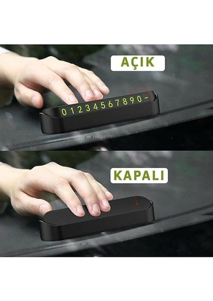 Xm Açılır Kapanabilir Numaratör Ön Torpido Üstü Telefon Numarası Göstergesi Araç Oto Aksesuarı modelleri