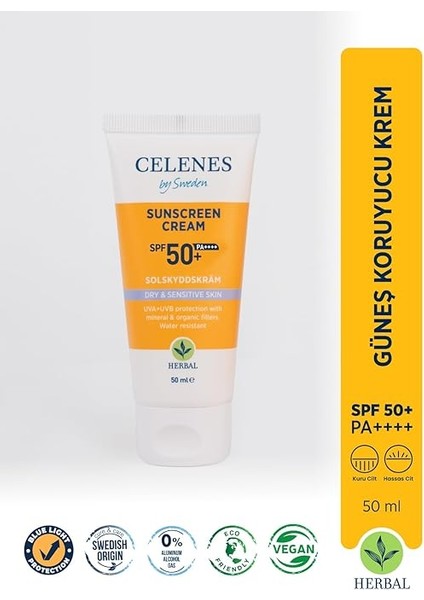 Herbal Güneş Kremi, Kuru ve Hassas Ciltler, 50 Spf, 50ML fiyatları