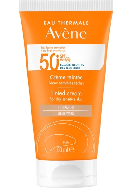 Creme Teintee Spf 50+ Renkli Güneş Koruma Kremi Kuru ve Hassas Ciltler (50 Ml)