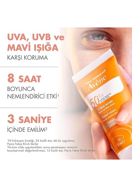 Creme Teintee Spf 50+ Renkli Güneş Koruma Kremi Kuru ve Hassas Ciltler (50 Ml) modelleri