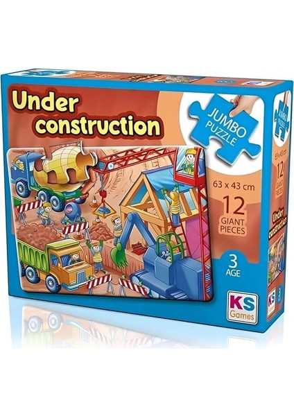 Ks Games Under Construction Jumbo 12 Parça Puzzle