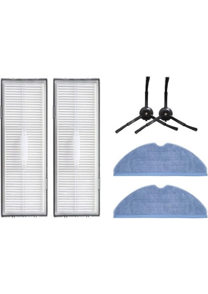 S8, S8+, S8 Pro Ultra Uyumlu Yedek Hepa Filtre Yan Fırça Mop-6 Parça, Renk 13