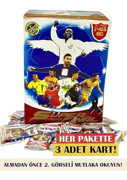 Süper Final En Son Seri Futbol Kartları Mekanik Adamlar 150 Paket 3lü (450 Kart) - Orijinal Kutulu indirimleri