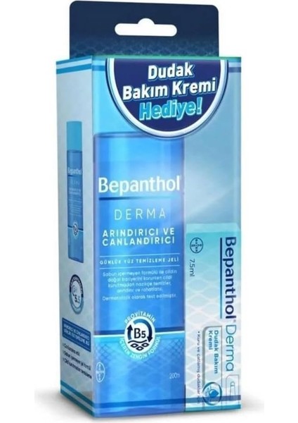 Derma Yüz Temizleme Jeli + Dudak Bakım Kremi