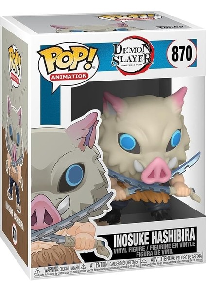 49011 Pop Animasyonu: Demon Slayer Inosuke Hashibira Uk Renkli Oyuncak Figür