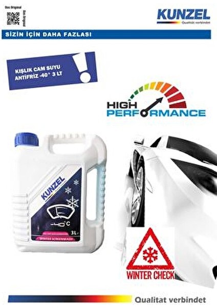 Kış Cam Suyu Konsantre -40 Derece 3 Litre Lüks Araçlar İçin Etkili Temizlik modelleri