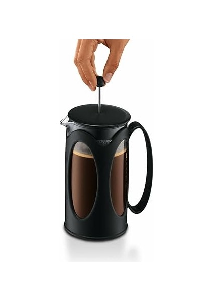 Kenya Kahve Makinesi (Fransız Pres Sistemi, Kalıcı Paslanmaz Çelik Filtre, 1,0 Litre) Siyah modelleri