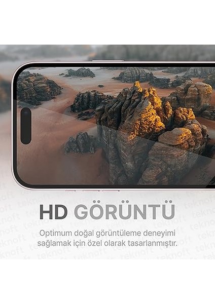 iPhone 15 Için Kolay Kurulum Kitli Takılırken Camın Altında Kesinlikle Toz Bırakmayan Ekstra Güçlendirilmiş Tam Koruma Sağlayan Pürüzsüz Lazer Kesim Premium Ekran Koruyucu Kırılmaz Cam indirimleri