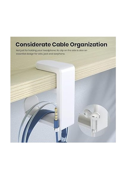 kulaklık standı tutucu metal kulaklık masa kancası 360 derece ayarlanabilir oyun kulaklığı montaj ofis seyahat ıçin sondaj kurulum modelleri