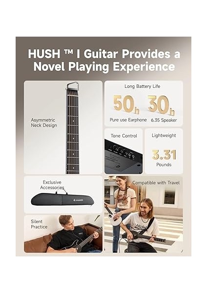 Hush-I Silent Gitar (Siyah) fiyatları