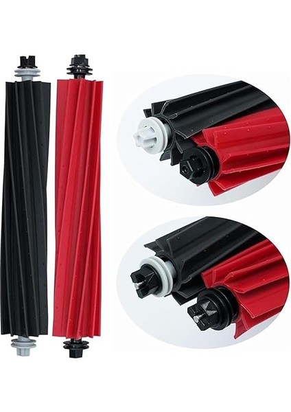 ile Uyumlu S8, S8 Plus, S8 Pro Ultra Robot Süpürge Yedek Parça Yenileme Seti-S8, S8 Plus, S8 Pro Ultra Için 1 Set Silikonlu Ana Fırça,2 Adet Yan Fırça Yedek Seti-Siyah 4 Parça fiyatları