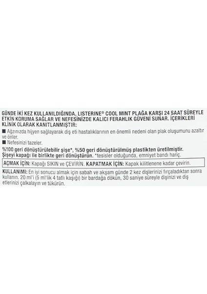 Coolmint Ağız Bakım Suyu 500 ml 250 ml fırsatları