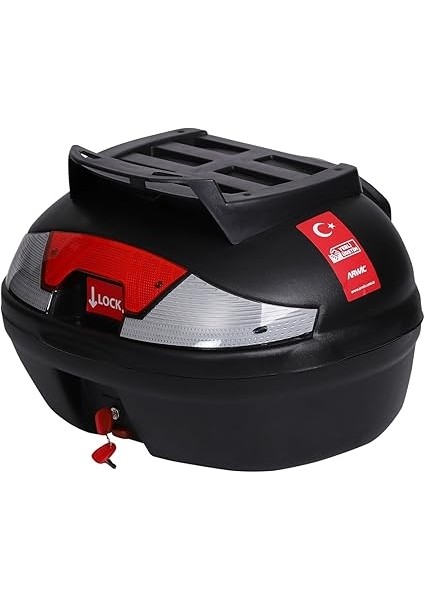 Motosiklet Çantası Arka Motosiklet Bagajı Kargo Taşıma Aparatlı Sırt Dayamalı Topcase Kuyruk Çantası Kilitlenebilir UNIVERSALCV46 (Siyah) fiyatları