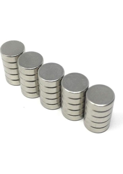 Magnet 25 Adet 6mm x 2mm Yuvarlak Güçlü Neodyum Mıknatıs Magnet(25'li Paket) fırsatları