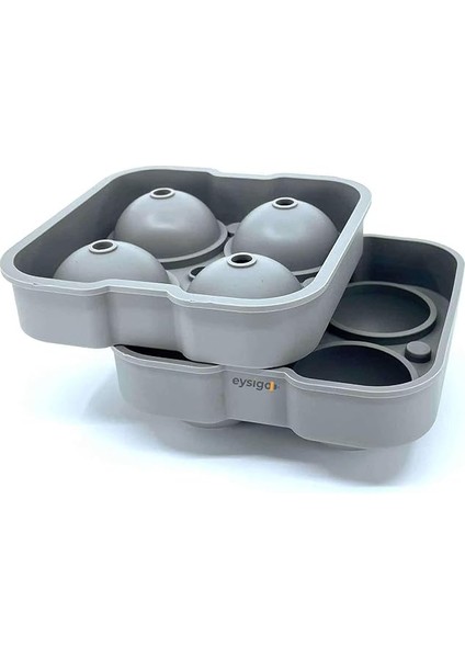 Chef Eysigo Büyük Boy Silikon 4 Bölmeli Top Buz Kalıbı, Sarı Gri (Gri) indirimleri