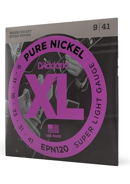 EPN120 Elektro Gitar Tel Seti, Xl, Pure Nickel, 9-41, Sup