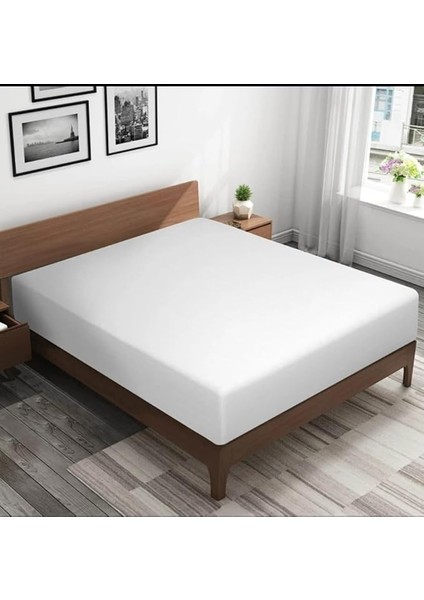 Ev Tekstil Ürünleri Lastikli Çarşaf (Beyaz) (120X200)