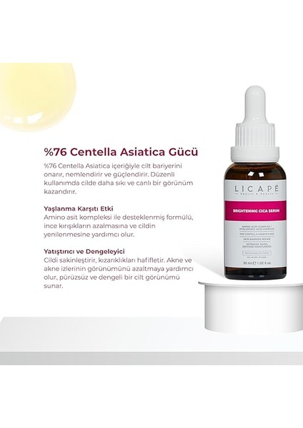 Centella Asiatica Aydınlatıcı Cica Serum 30ML indirimleri
