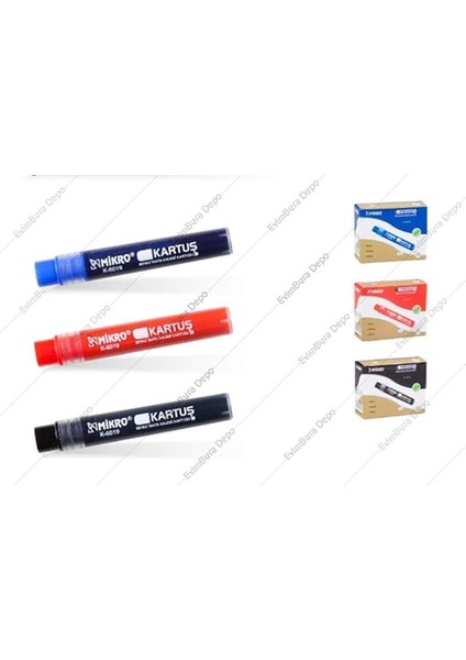 K-6019 Tahta Kalem Kartuşu Siyah 24'lü Paket