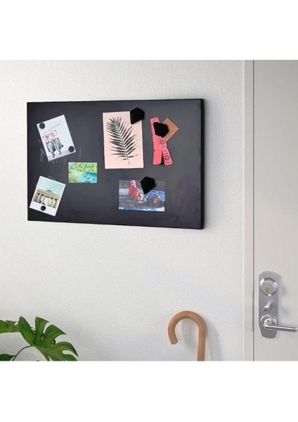Magnet Mıknatıslı Pano Siyah 50X32 cm Dekoratif Metal Magnet Panosu