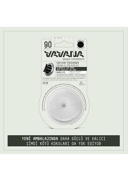 Spin Araba Klima Kokusu - Profesyonel Otomobil Kokusu | Bpa & Sıvı Içermez | 90 Gün Etkili 3'lü Set (Angelıc) fiyatları