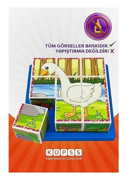 Uçan Hayvanlar 3D Puzzle - 9 Küp 6 Yapboz modelleri