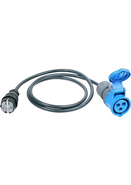 Uzatma Enerji Kablosu1,5mt 3/16A Uzatma Priz -Kauçuk Monofaze Fiş 1/16A