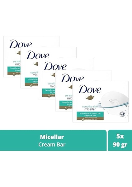 Beauty Cream Bar Sensitive Skin Nemlendirici Krem 90 G X5 Adet fiyatları