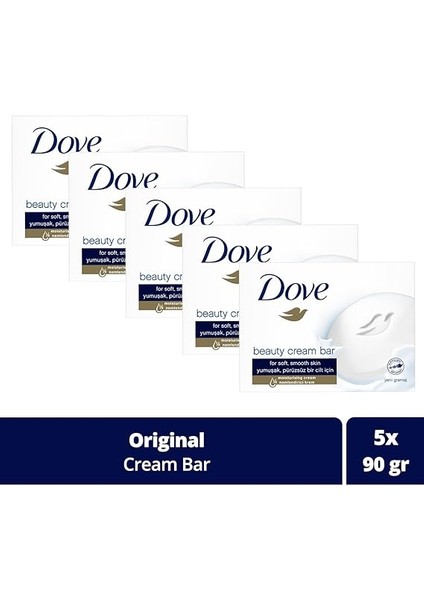 Beauty Cream Bar Original Yumuşak Pürüzsüz Bir Cilt Için Nemlendirici Krem 90 G X5 Adet fiyatları
