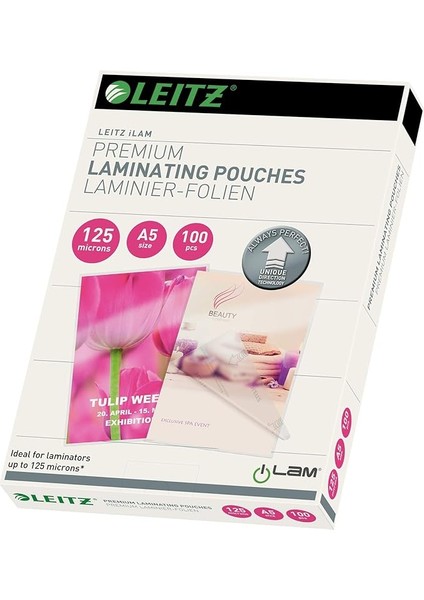 Sıcak Laminasyon Folyosu, Parlak, Şeffaf, A5, Udt, Folyo Kalınlığı 125 Miks, 100'LÜ Paket, 74930000
