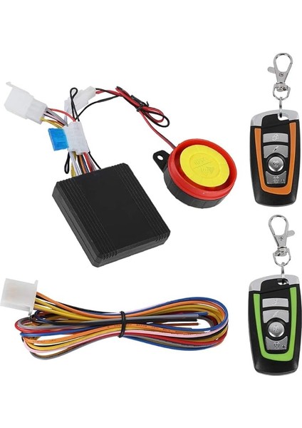 Alarm Sistemi Motosiklet Evrensel 12 V Motosiklet Hırsızlık Alarm Sistemi, 2 Uzaktan Kumandalı Motosiklet Kablosuz Alarm Sistemi Motor Çalıştırma Uzaktan Kumandalı Anahtarlık