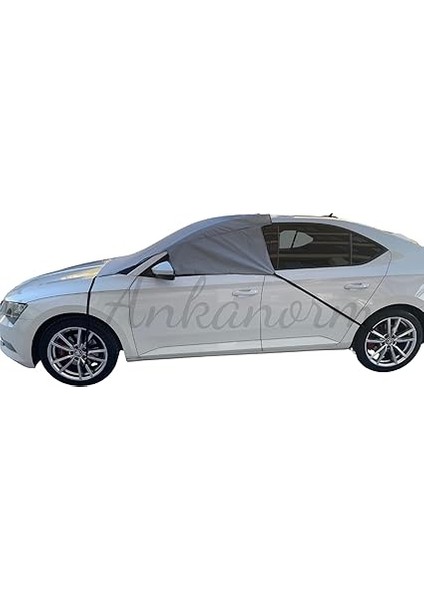 Brandası Araç Yarım Branda Buz Kar Güneş Koruyucu Yarım Branda Araba Oto Kar Buz Önleyici Ön Yan Cam Koruyucu Örtü Araba Çadırı, Oto Çadır, Çadır fırsatları