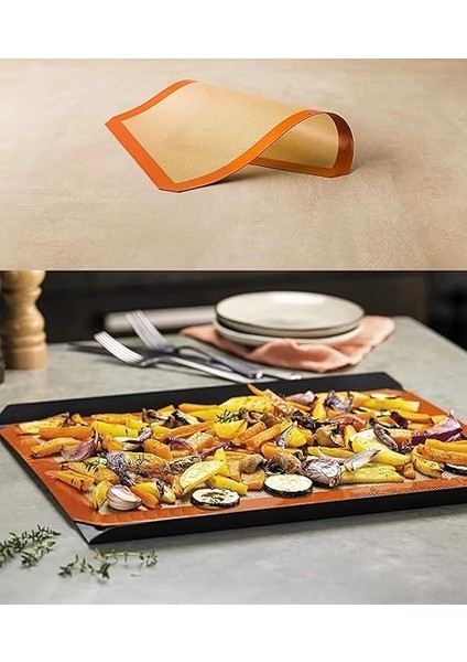 Silikon Yanmaz Yapışmaz Pişirme Matı, Hamur Işi Matı, Yıkanabilen Tekrar Kullanılabilien Yapışmaz Fırın Tepsi Sergisi 30X40 cm modelleri