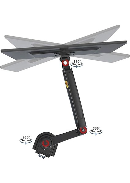 North Bayou Çift Monitör Kol Monitör Standı Masa Montaj Yüksekliği Ayarlanabilir 17 Ila 27 Inç Bilgisayar Ekranı Için Vesa Braketi - C Kelepçeli Her Monitör Için 20 Lbs'ye Kadar Tutar, Gromet Taban modelleri