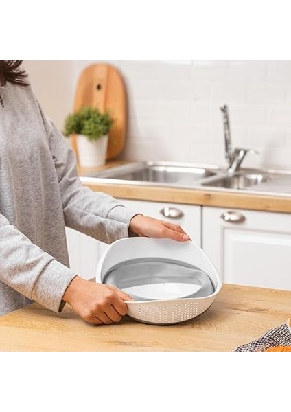 Katlanabilir Pratik Pirinç, Mercimek Süzgeci | Yer Kaplamayan Katlanır Süzgeç – Geniş ve Kullanışlı Tasarım (30X25X15,5 Cm) modelleri