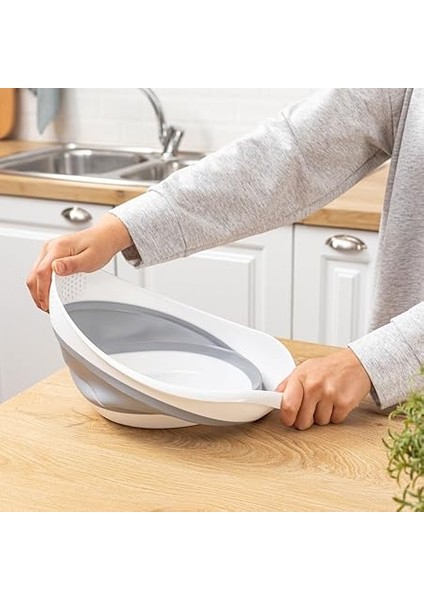 Katlanabilir Pratik Pirinç, Mercimek Süzgeci | Yer Kaplamayan Katlanır Süzgeç – Geniş ve Kullanışlı Tasarım (30X25X15,5 Cm) fırsatları