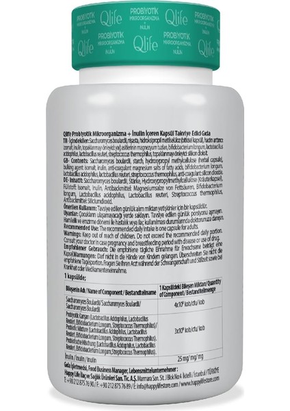 Probiotik Microorginazma + Inulin 30 Kapsül fiyatları
