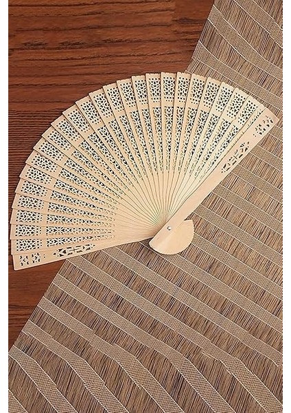 Ahşap El Yelpazesi Doğal Görünümlü Hafif Estetik Yelpaze Ahşap fiyatları