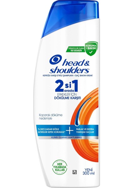 & Shoulders Erkeklere Özel Dökülme Karşıtı 2'si 1 Arada Kepeğe Karşı Etkili Şampuan 300ML