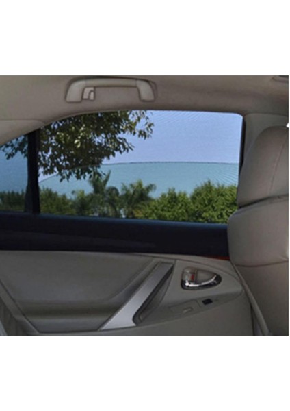 2 Adet Oto Perde Araç Yan Cam Güneşlik Arka Koltuk Güneş Koruyucu 2 Adet