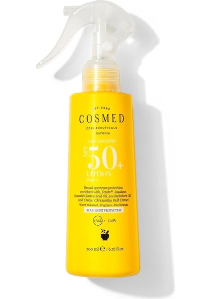 Tüm Cilt Tipleri Için Aile Boy Yüz ve Vücut Sprey Güneş Kremi SPF50