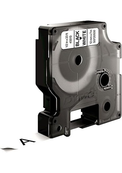 Dymo D1 45013 Beyaz Etıkete Sıyah (12MM x 7m) Muadil Etiket